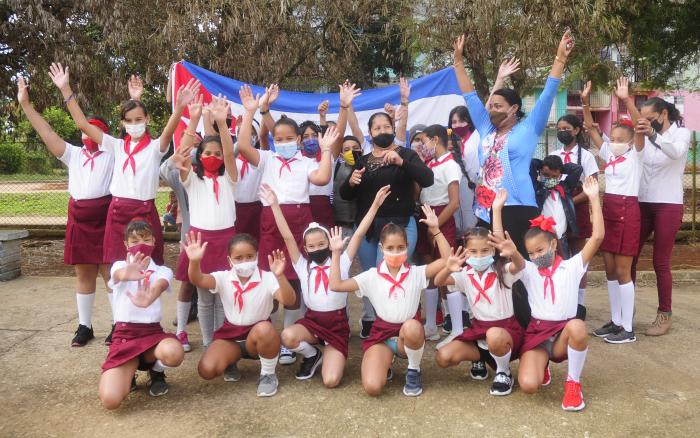 Inicio del curso escolar 2022, desarrollado en la escuela Martín Marrero, Reparto Naroca, Boyeros