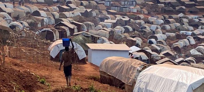 Campamento de desplazados en la República Democrática del Congo. 