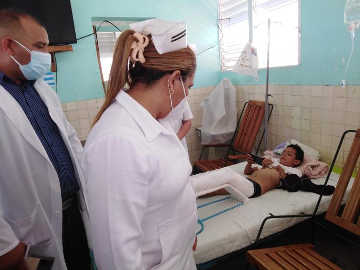 En el hospital pediátrico Hermanos Cordovés permanecían ingresados dos infantes