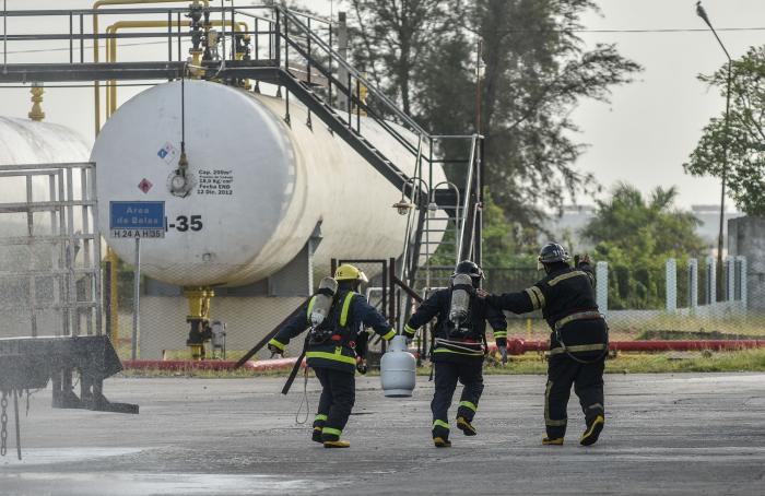 Ejercicio preventivo en Empresa de Gas durante el Meteoro 2022