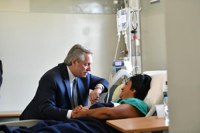 Milagro Sala y Alberto Fernández