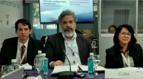 Delegación cubana en 3ra la Reunión de Coordinadores Nacionales y Responsables de Cooperación de la Conferencia Iberoamericana. 