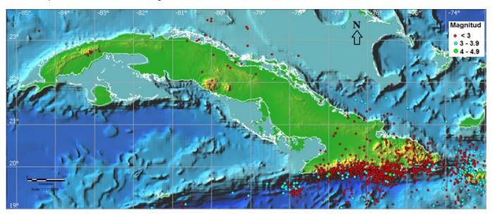 Sismisidad en Cuba en 2022