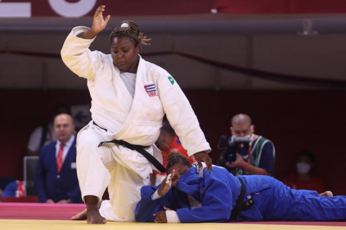 Idalys Ortiz de Cuba superó por wazari en regla de oro a la portuguesa Rochele Nunes en su combate de la fase de octavos de final (ronda de 16) de la división de más 78 kg 