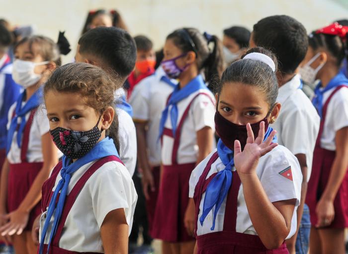 Inicio del curso escolar 2022, desarrollado en la escuela Martín Marrero, Reparto Naroca, Boyeros
