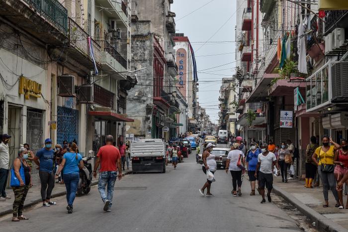 Calle de la Habana, tras las manifestaciones del 11 de julio