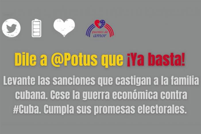 #PuentesDeAmor, #EliminaElBloqueo, #UnBlockCuba