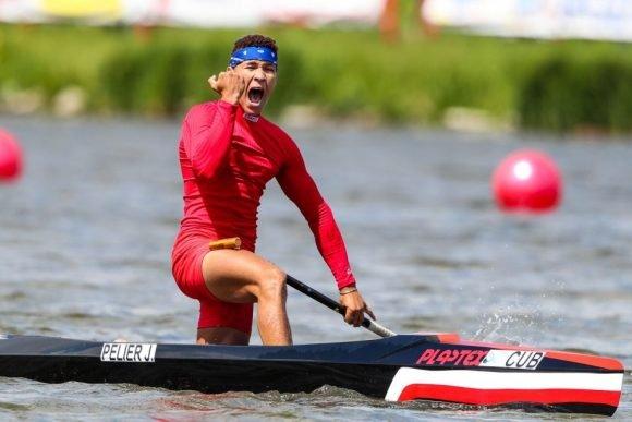 José Ramón Pelier avanzó a la final del c1 a mil metros con tiempo de 4:10.75 minutos. 
foto: Federación Internacional de Canotaje