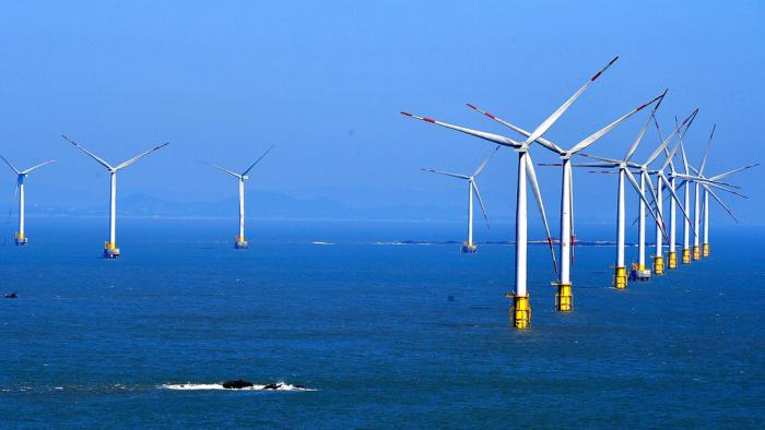 Aerogeneradores en funcionamiento, fuente de energía limpia