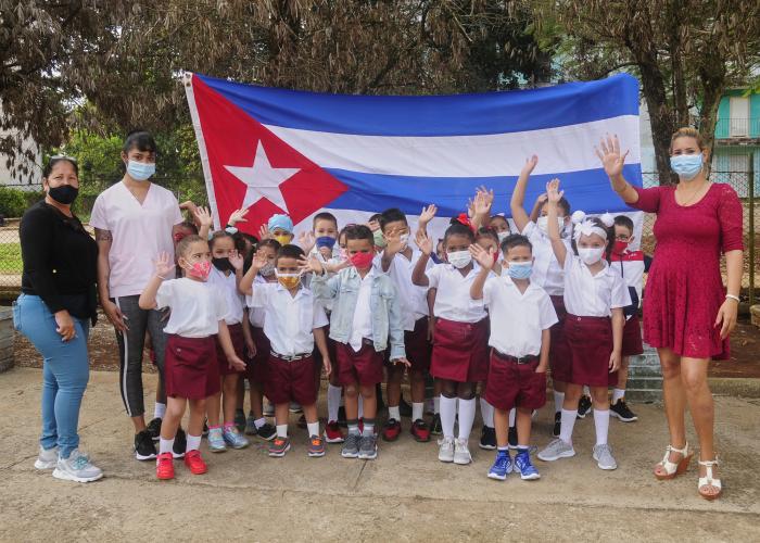 Inicio del curso escolar 2022, desarrollado en la escuela Martín Marrero, Reparto Naroca, Boyeros