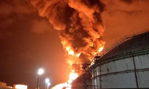 Momento de la explosión del segundo tanque