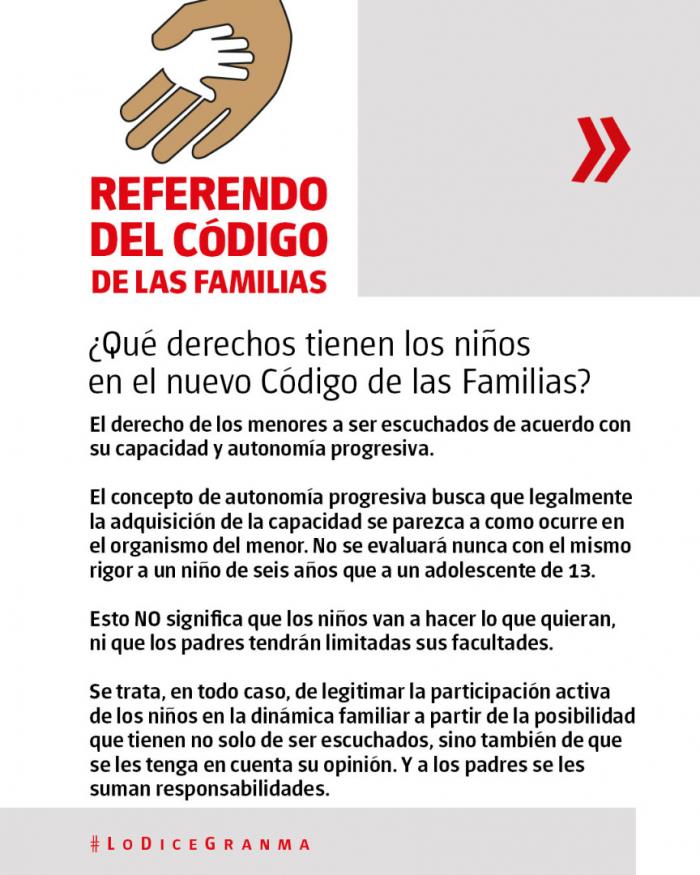 ¿Qué derechos tienen los niños en el nuevo Código de las Familias?