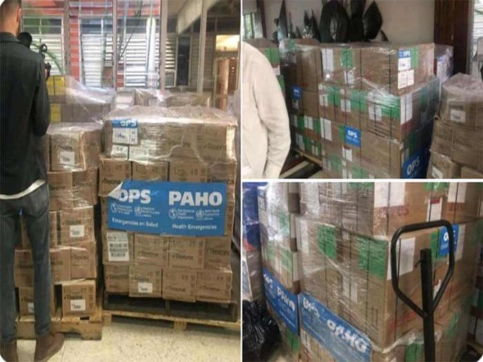 donativo a Cuba por  la OPS y OMS