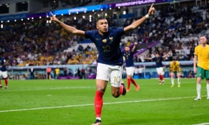 Kylian Mbappé marcó un gol en el partido.