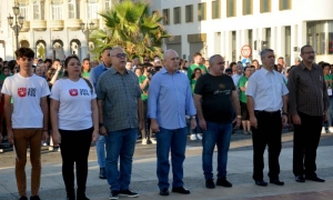 homenaje a los ocho estudiantes de medicina.