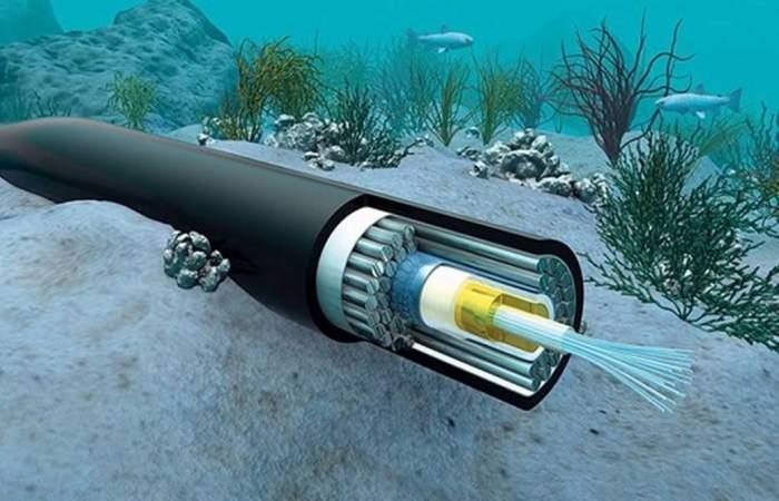 cable submarino internacional de fibra óptica
