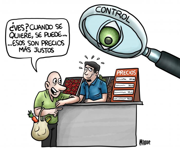 caricatura de Migue