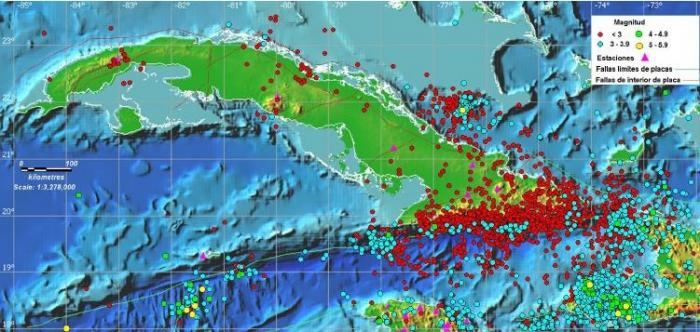  Comportamiento en cada una de las zonas de seguimiento de la sismicidad