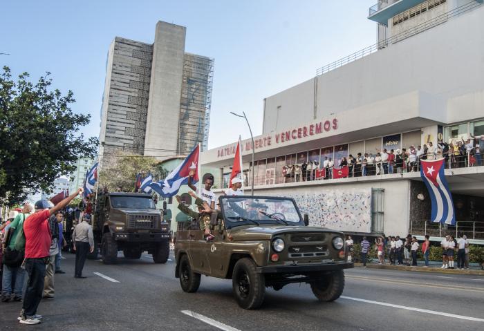 64 Aniversario de la Llegada de la Caravana de la Libertad a la Habana.Parada en la cervezera Guido Perez en el cotorro.