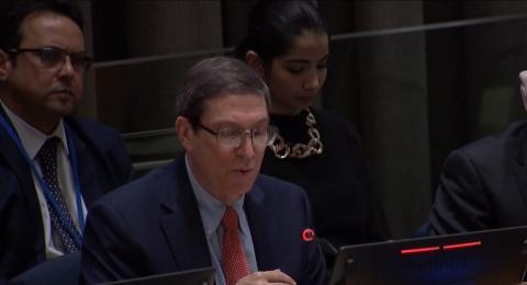 Intervención del ministro de Relaciones Exteriores de Cuba,