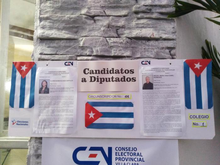 Colegio electoral donde votó el Presidente de Cuba