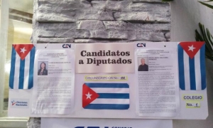 Consejo Electoral villaclareño donde votó el Presidente de Cuba