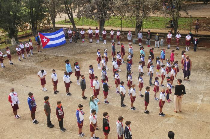Inicio del curso escolar 2022, desarrollado en la escuela Martín Marrero, Reparto Naroca, Boyeros