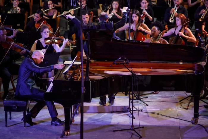 Marcos Madrigal, durante el concierto. Foto: Manuel Almenares