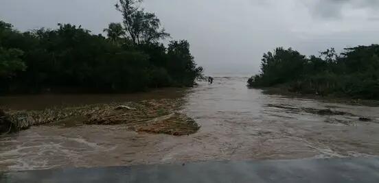 Fuertes lluvias en Santiago de Cuba
