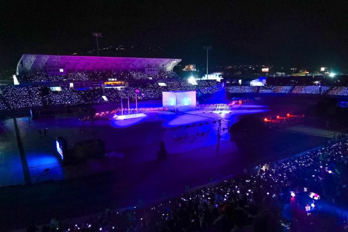 San Salvador ya vive sus juegos y Cuba le dio la primera medalla de oro, justo en el día de la ceremonia de apertura, cuando Julio César La Cruz e Idalis Ortiz portaron la enseña nacional. FOTO: SAN SALVADOR 2023 