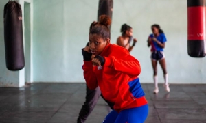 Lianet Gómez es la capitana de las boxeadoras cubanas. FOTO: ARCHIVO DE GRANMA
