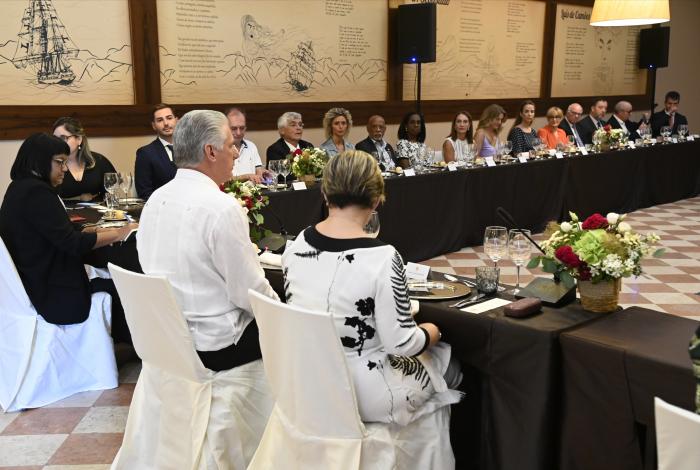 Díaz-Canel con el empresariado portugués