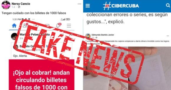 Fake news billetes falsos