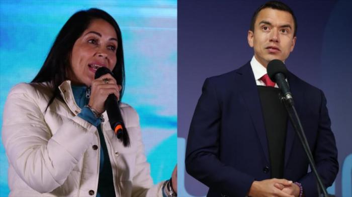 Luisa González y Daniel Noboa
