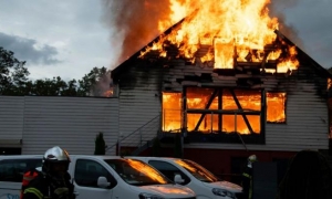 Incendio en la ciudad de Wintzenheim, en el este de Francia