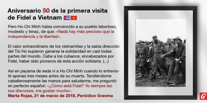 Aniversario 50 de la primera visita de Fidel Castro a Vietnam