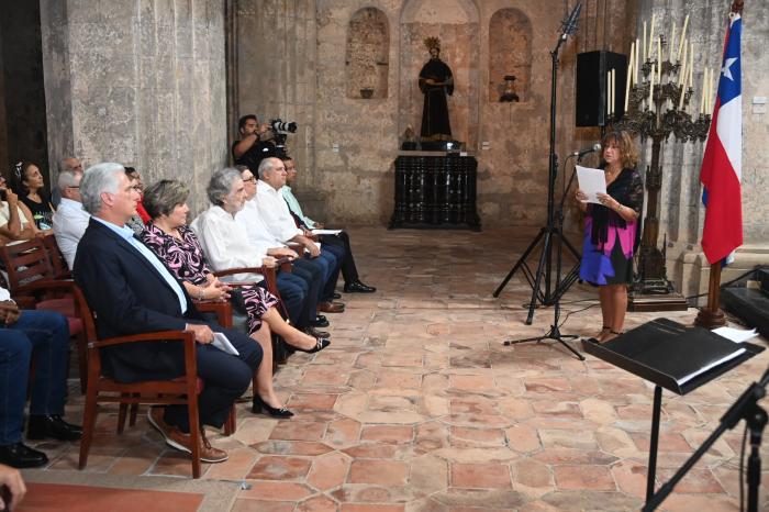 Basílica Menor del Convento San Francisco de Asís en La Habana, el concierto con motivo de los cincuenta años del golpe militar en Chile