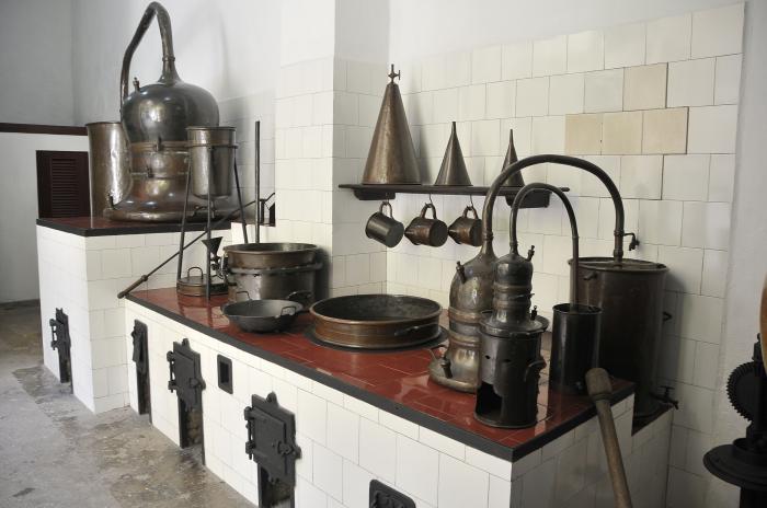 Museo Farmaceutico,Farmacia Francesa Ernesto Triolet,area de elaboracion de medicamento,cocina.