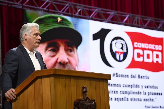 Diaz Canel en Congreso de los CDR