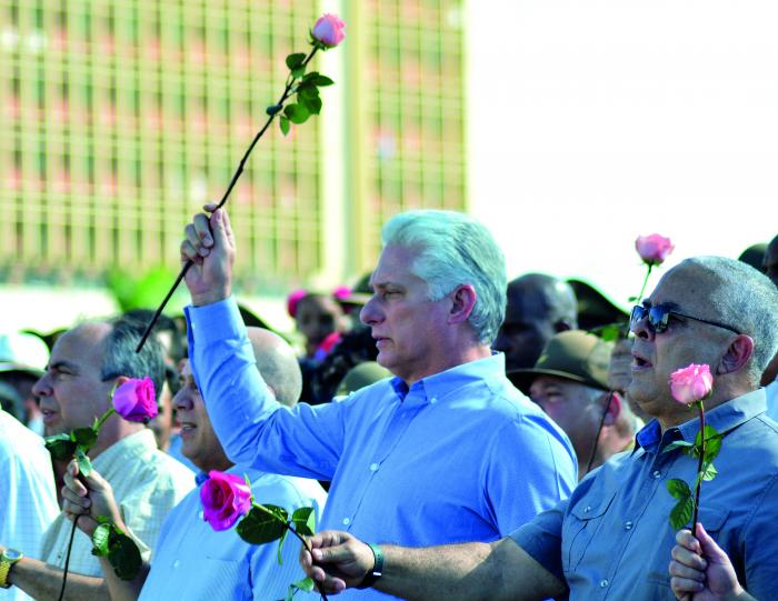 Peregrinación por la Muerte de Camilo Cienfuegos. Miguel Diaz-Canel Bermúdez Presidente de Cuba