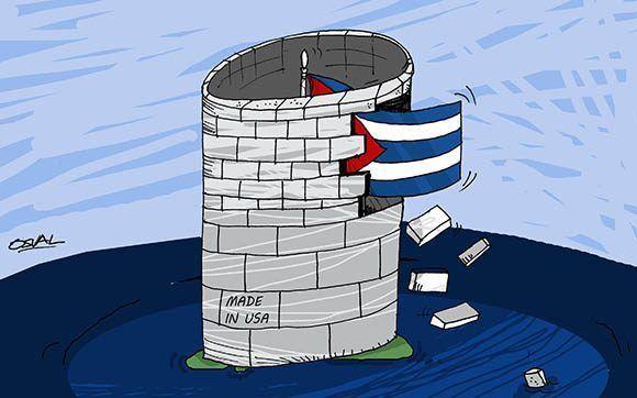 Caricatura contra el bloqueo económico