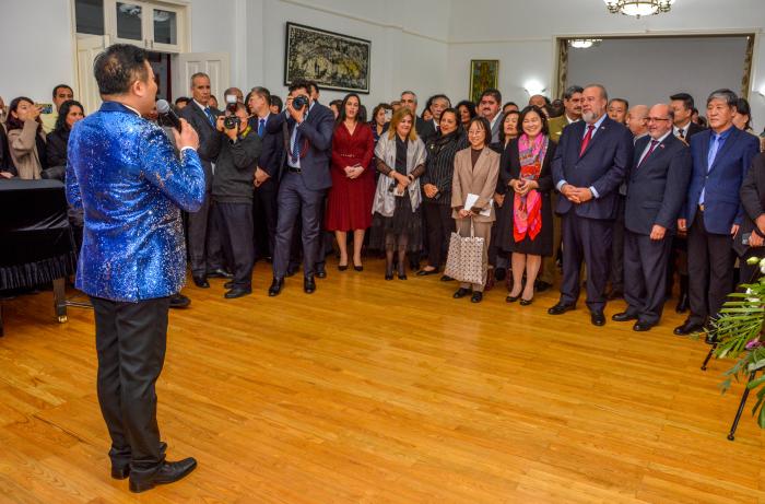 visita de Gobierno del Primer Ministro de Cuba, Manuel Marrero Cruz a China, encuentro de solidaridad en la Embajada de Cuba en China