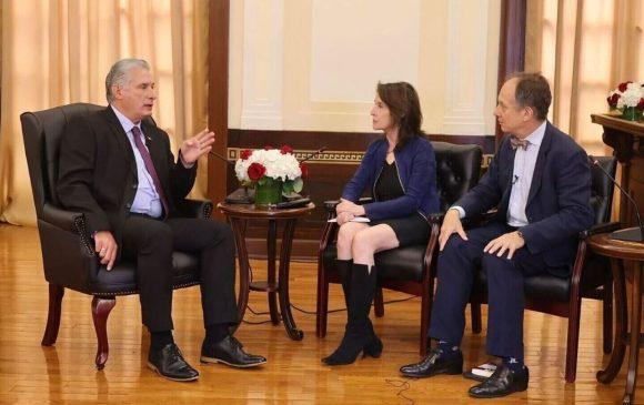 Diaz Canel habla con The Nation
