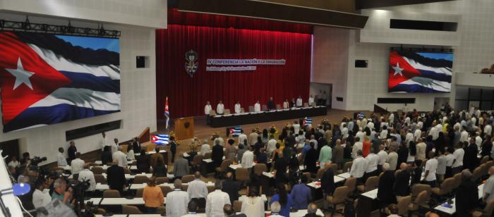 IV Conferencia la Nacion y la Emigracion,estando presente miguel diaz Canel Primer secretario del Comite Central PCC y Presidente de la Republica de Cuba 
y Bruno Rodriguez Parrilla Ministro de Relaciones Exteriores.