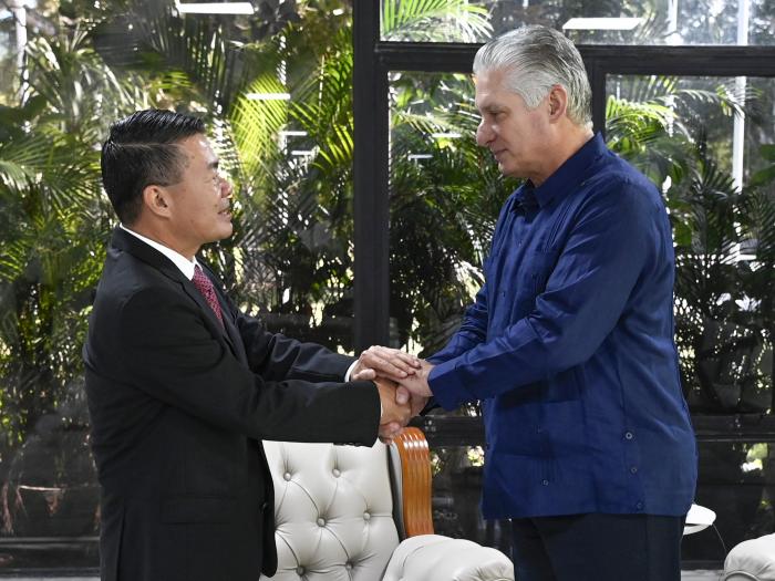 Recibe Díaz-Canel al compañero Le Thanh Tung