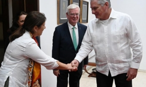 Encuentro de Díaz-Canel con Comisionado de la UE