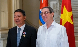 Bruno Rodríguez Parrilla con Le Thanh Tung