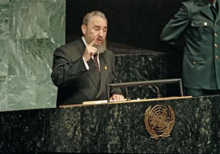 Fidel Castro en la ONU en 1960