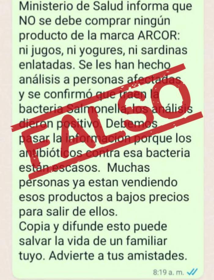  Falsa información sobre venta de productos vencidos de un contenedor robado en La Habana