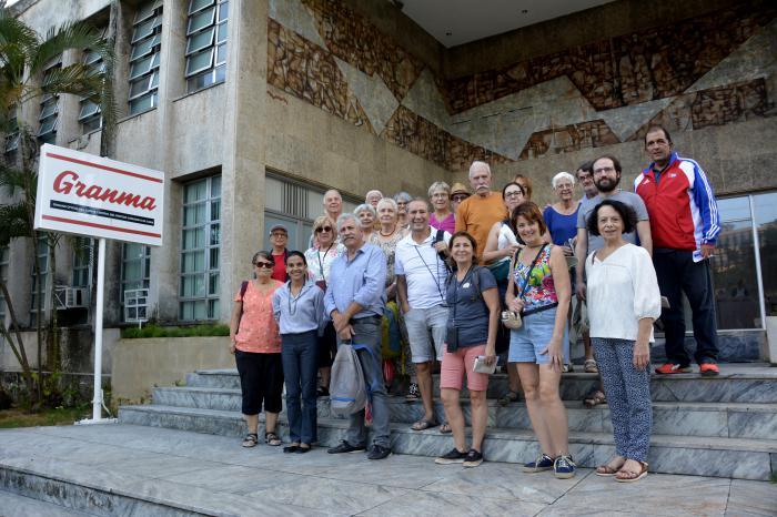 Grupo de solidaridad de Francia de visita